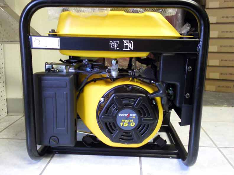 portable gasoline generator for carpet cleaning and truckmount power